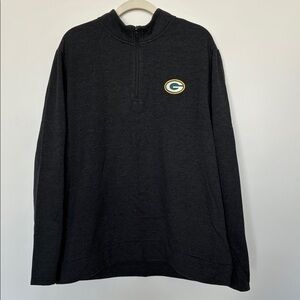 Green Bay Packers Black Quarter-Zip Pullover